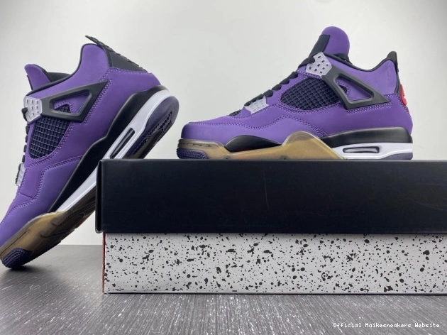 Official Maikesneakers Travis Purple Jordan Family) 766296 4 and LN4 Retro Scott (Friends 0812
